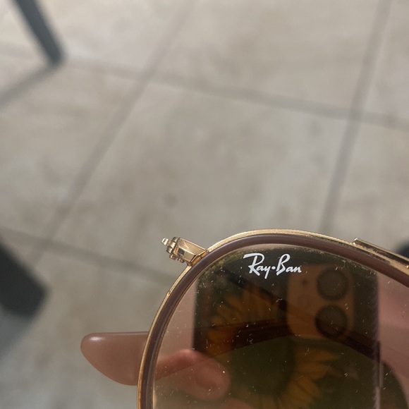 Ray-Ban 3647N Round Double Bridge Mirrored Sunglasses with Case. Gold/Br… - Picture 12 of 16